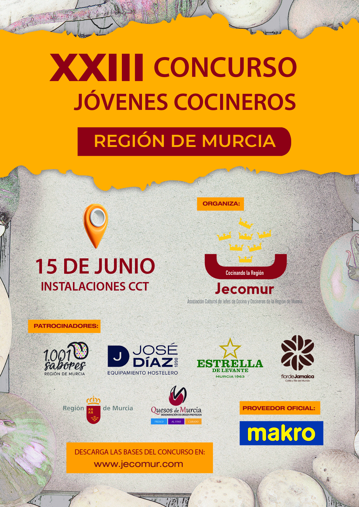 Cartel_XXIII Concurso Jovenes Cocineros_Jecomur_2026_red